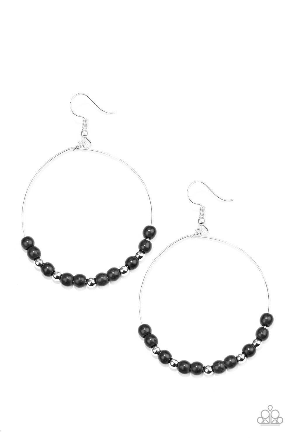 Paparazzi - Stone Spa - Black Earrings