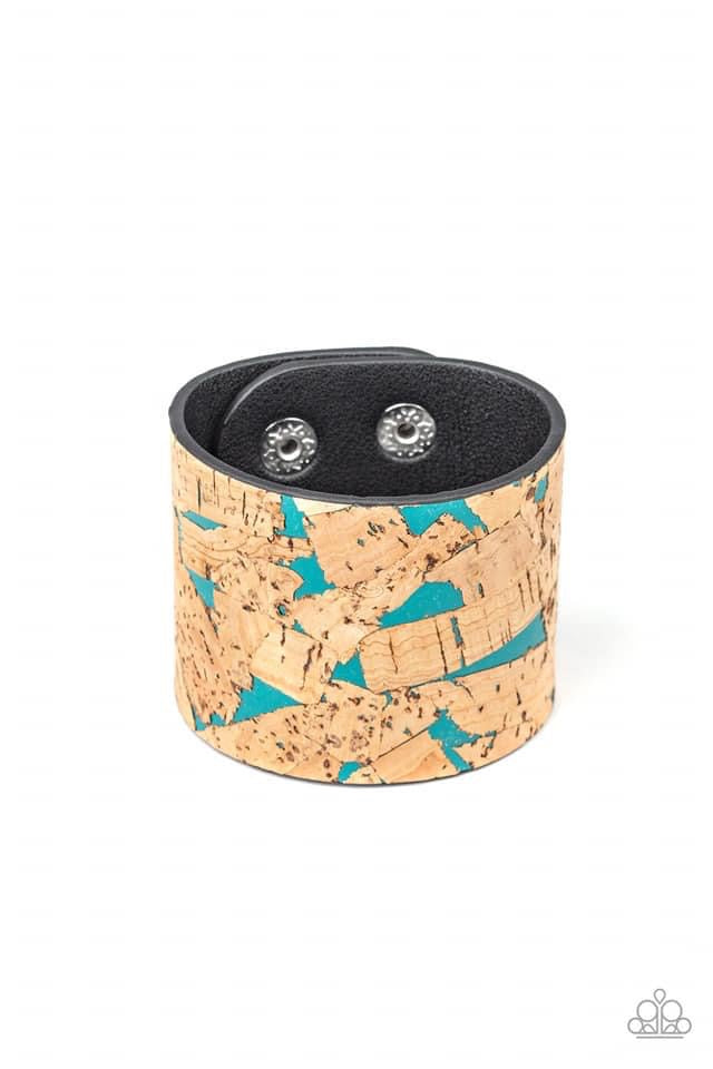 Paparazzi - Cork Congo - Blue Bracelet