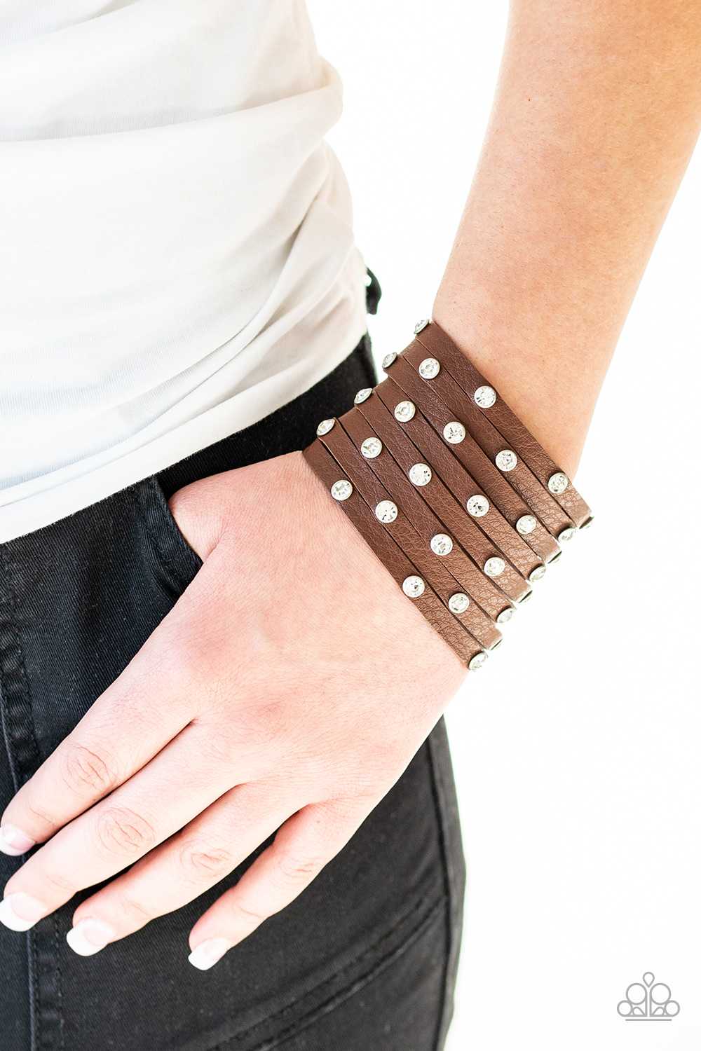 Paparazzi - Sass Squad - Brown Urban Wrap Bracelet