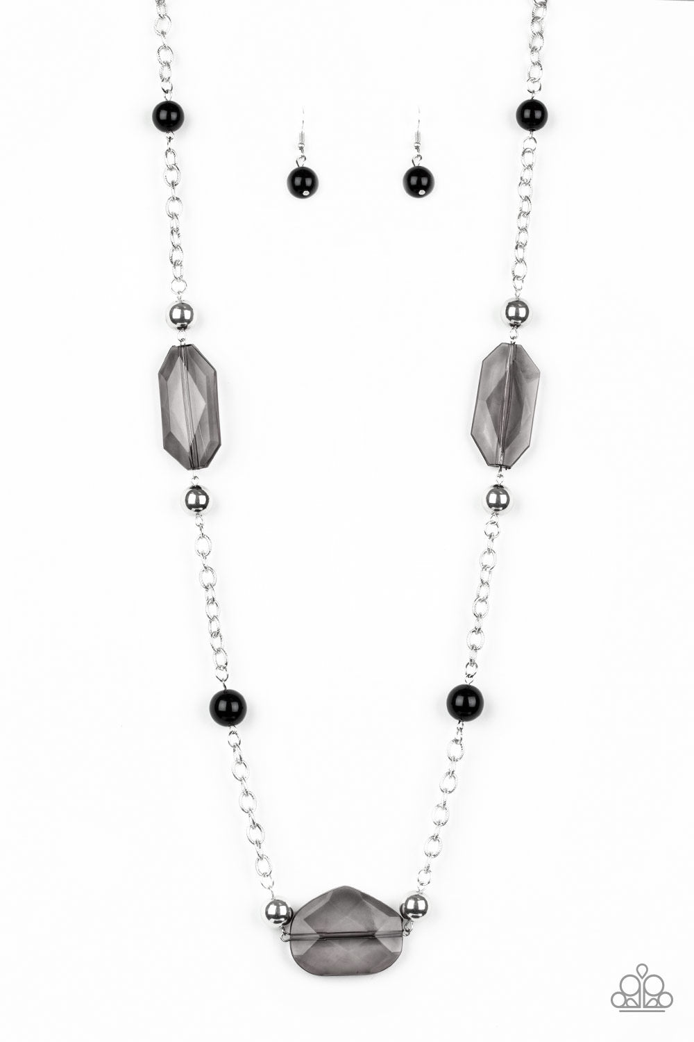 Paparazzi - Crystal Charm - Black Necklace