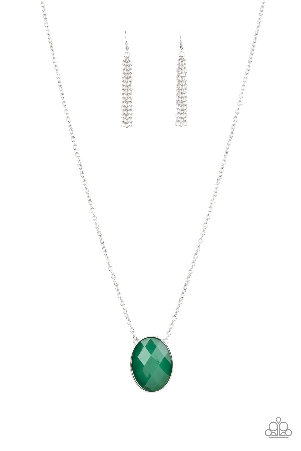 Paparazzi - Intensely Illuminated - Green Necklace