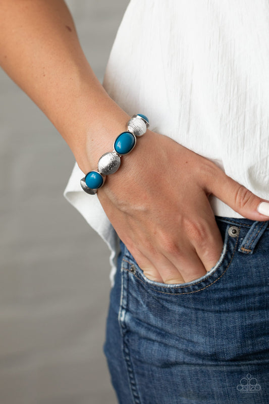 Paparazzi - Decadently Dewy - Blue Bracelet