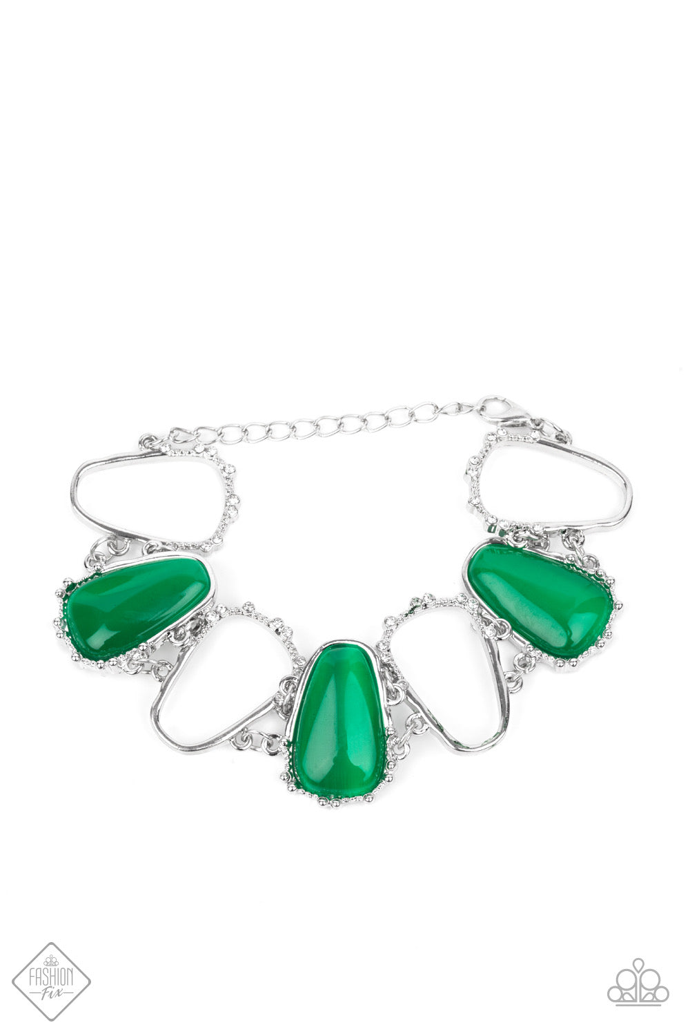 Paparazzi - Yacht Club Couture - Green Bracelet