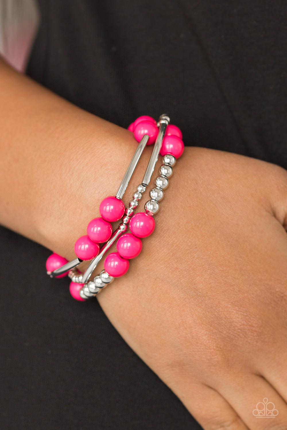 Paparazzi - New Adventures - Pink Bracelet