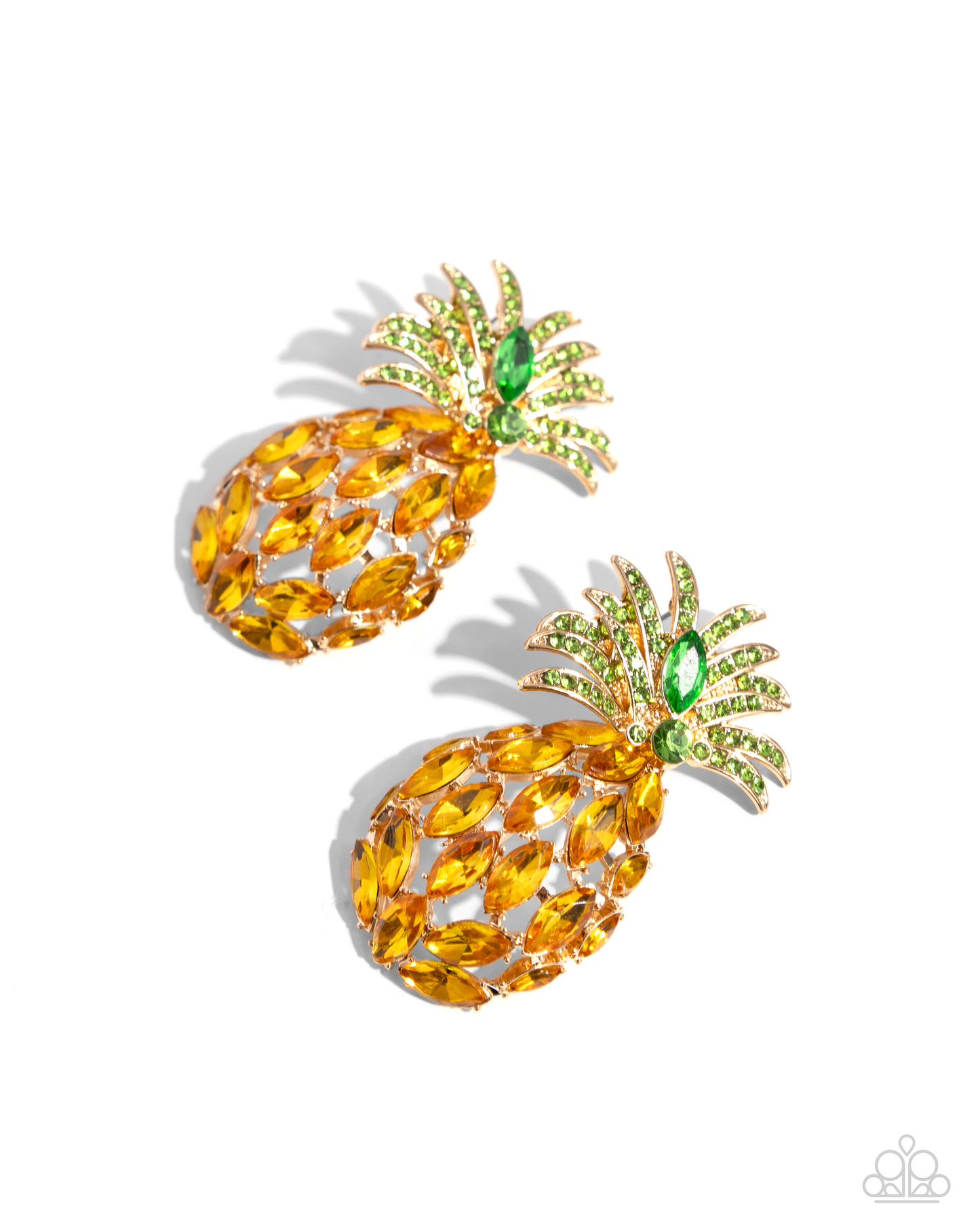 Paparazzi - Pineapple Pizzazz - Yellow Post Earring