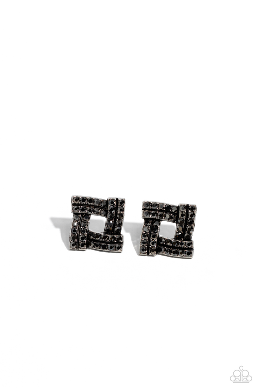 Paparazzi - Times Square Scandalous Silver Post Earrings