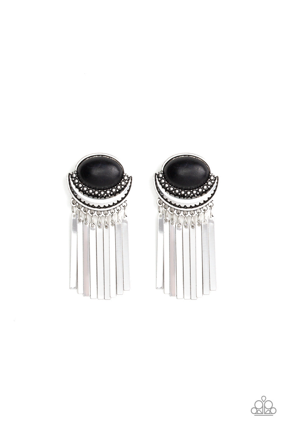 Paparazzi - Monsoon Season - Black Post Earrings