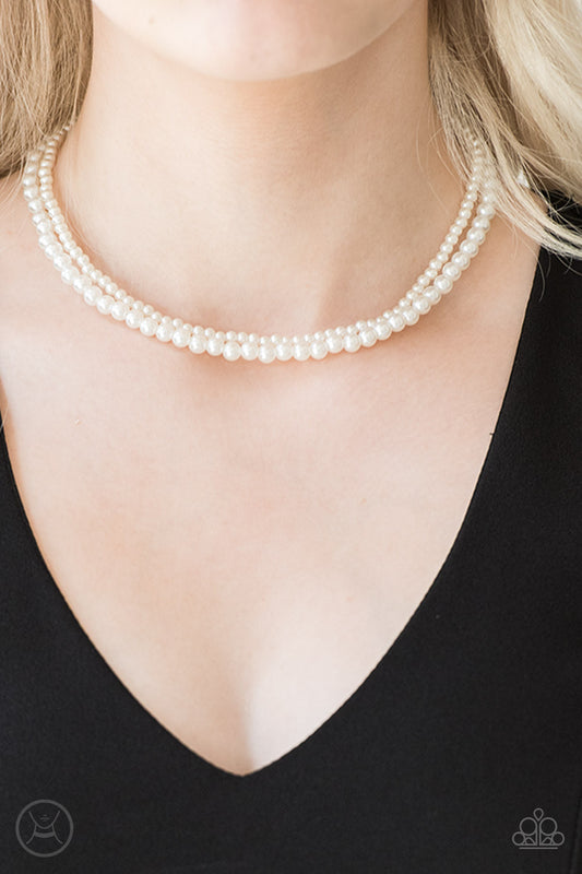 Paparazzi - Ladies Choice - White Choker Necklace