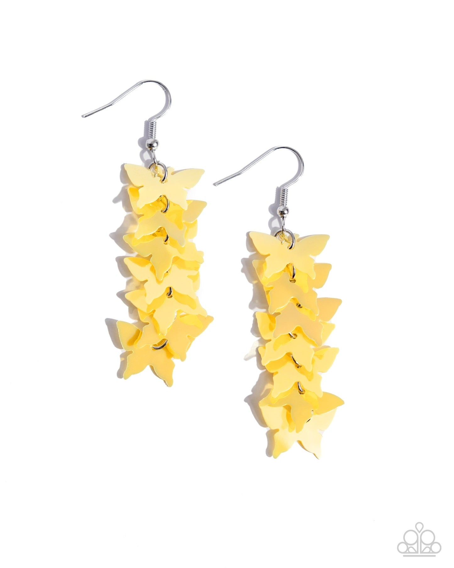 Paparazzi - Aerial Ambiance - Yellow Earrings