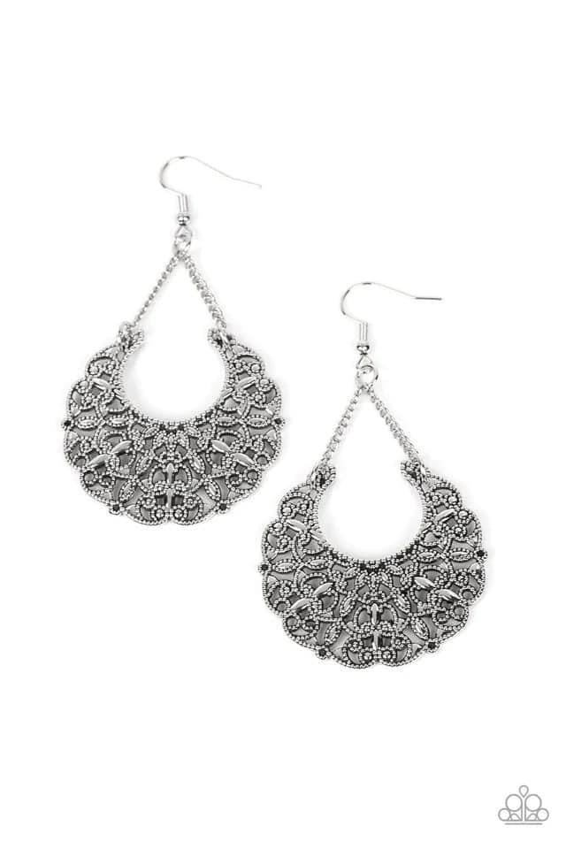 Paparazzi - Country Cornucopia Silver Earrings