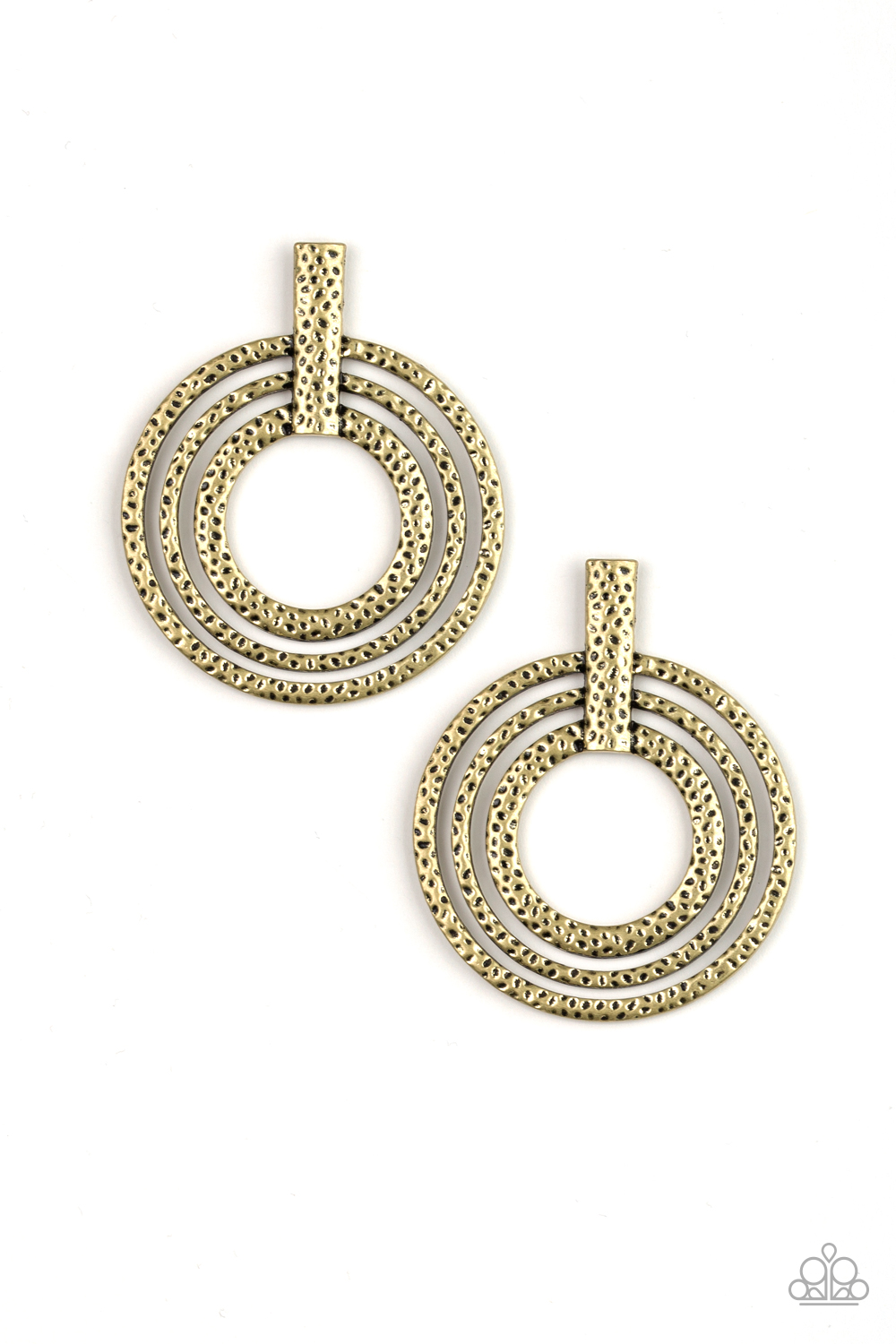 Paparazzi - Ever Elliptical - Brass Post Earrings