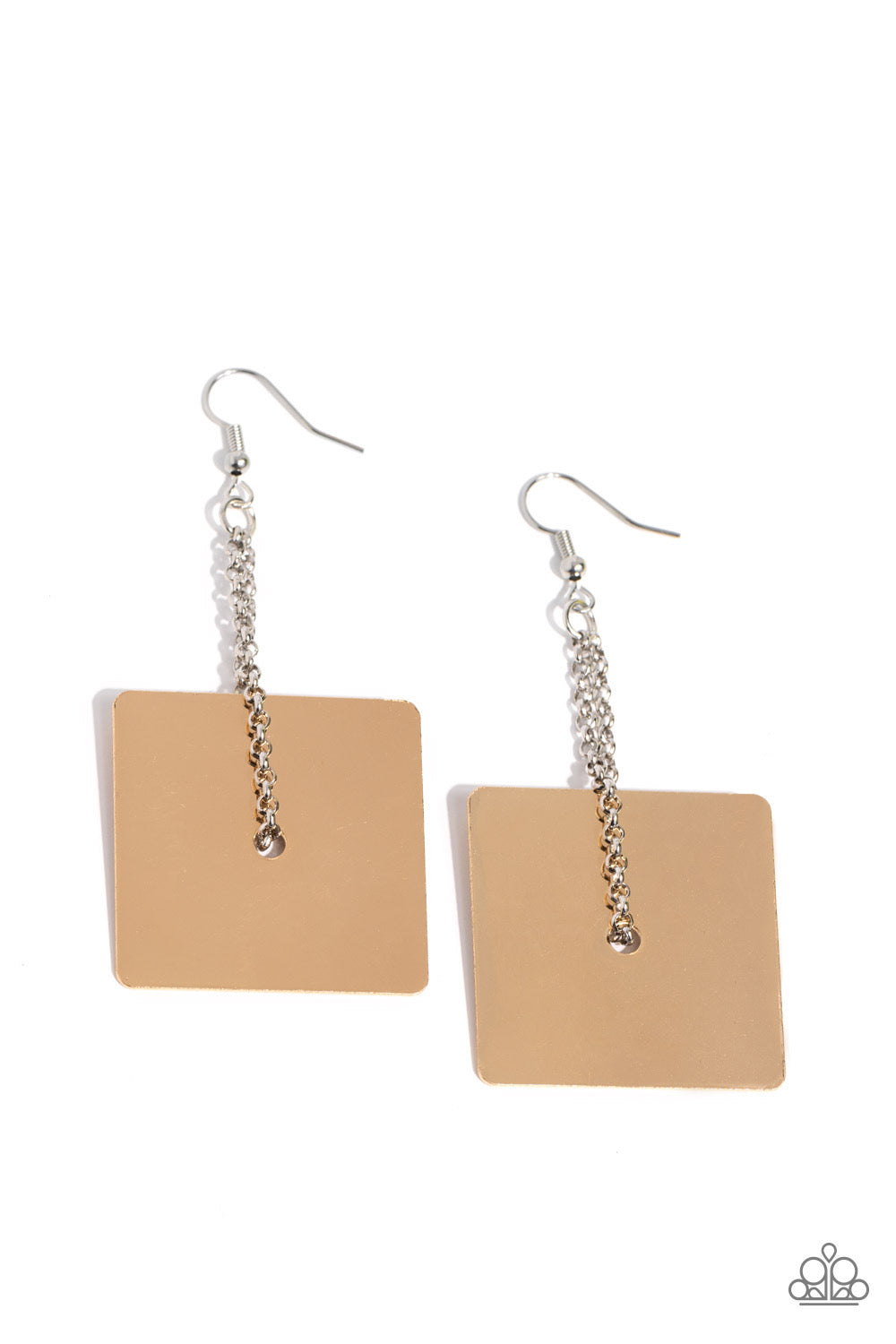 Paparazzi - Block Party Posh Gold Earrings