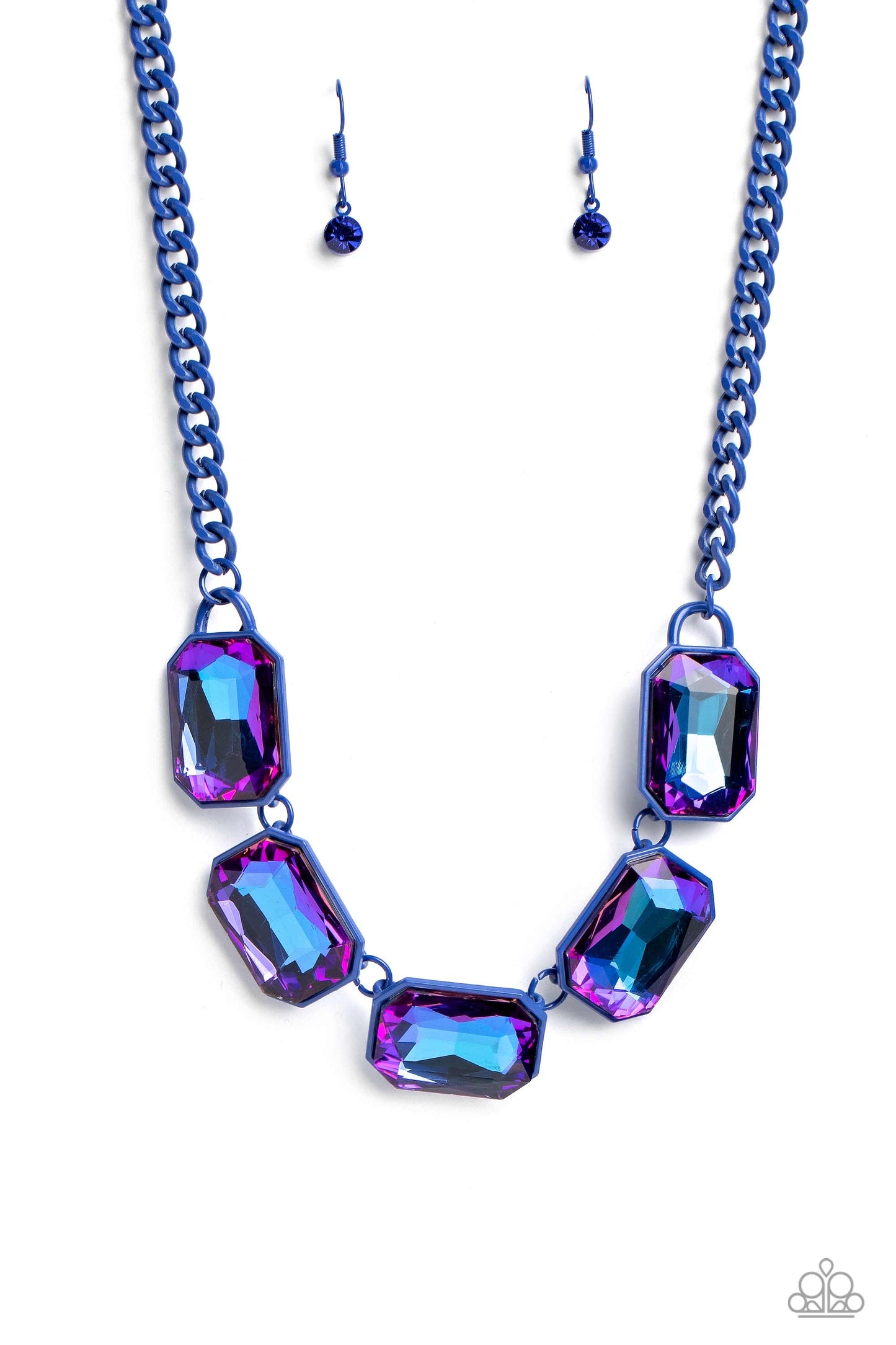 Paparazzi - Emerald City Couture - Blue Necklace