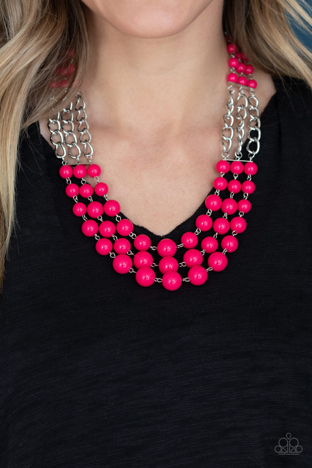 Paparazzi - A La Vogue - Pink Necklace