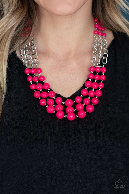 Paparazzi - A La Vogue - Pink Necklace