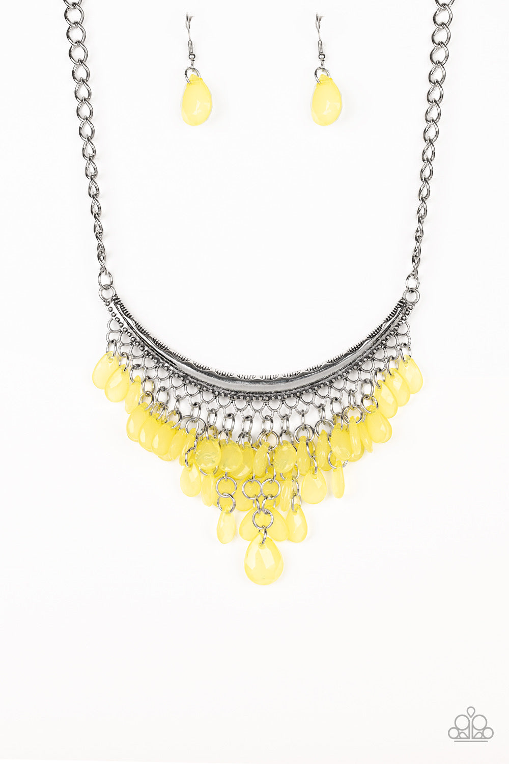 Paparazzi - Rio Rainfall - Yellow Necklace