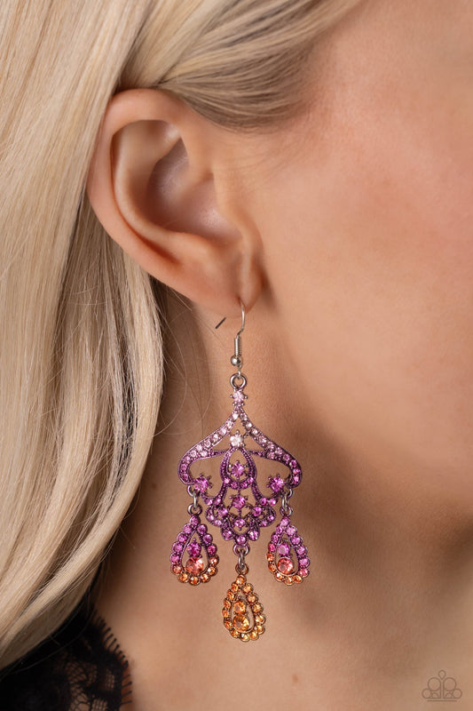 Paparazzi - Chandelier Command - Multi Earrings