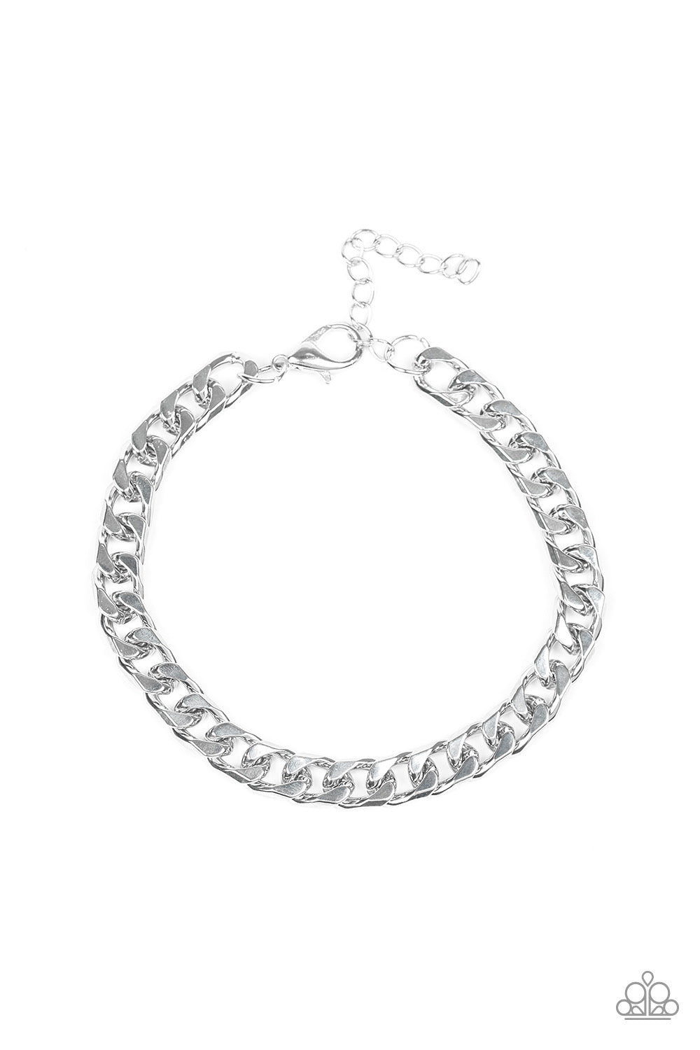 Paparazzi - The Game CHAIN-ger Silver Necklace and Take It To The Bank Silver Bracelet