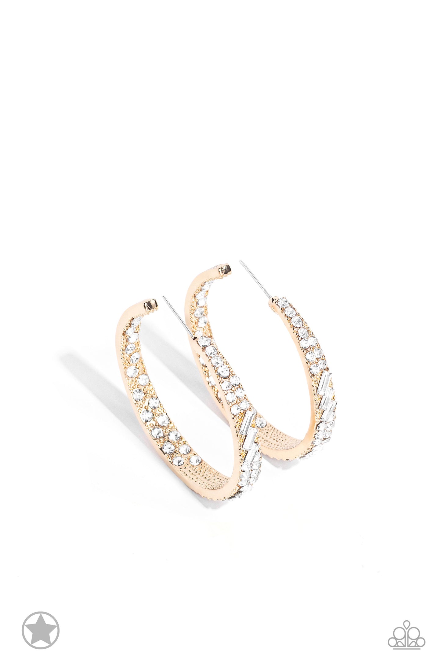 Paparazzi - GLITZY By Association - Gold Hoop Earrings