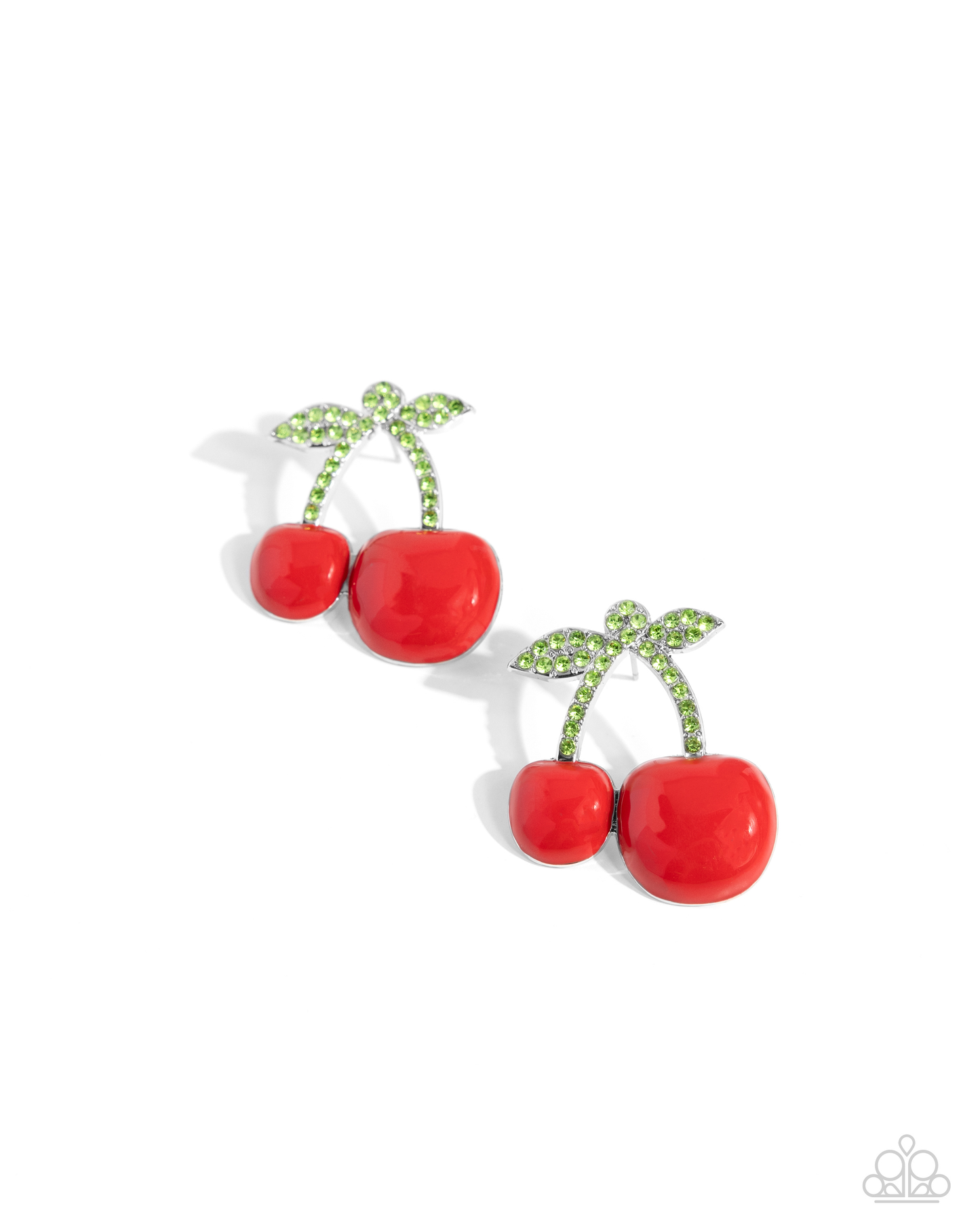 Paparazzi - Charming Cherries - Red Post Earrings