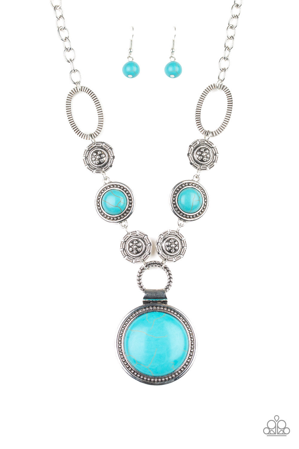 Paparazzi - Sedona Drama - Blue Necklace