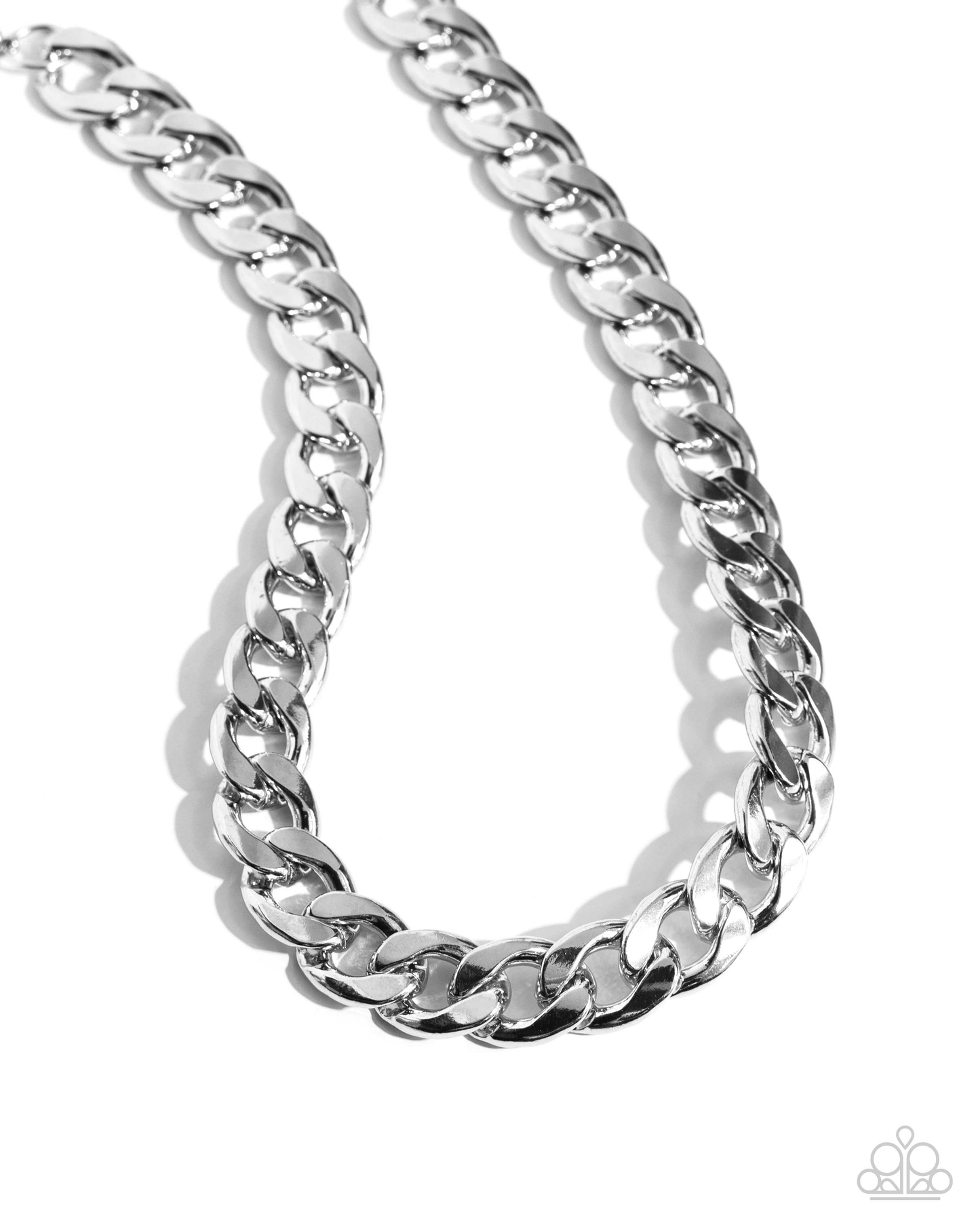 Paparazzi - Action CURB - Silver Necklace