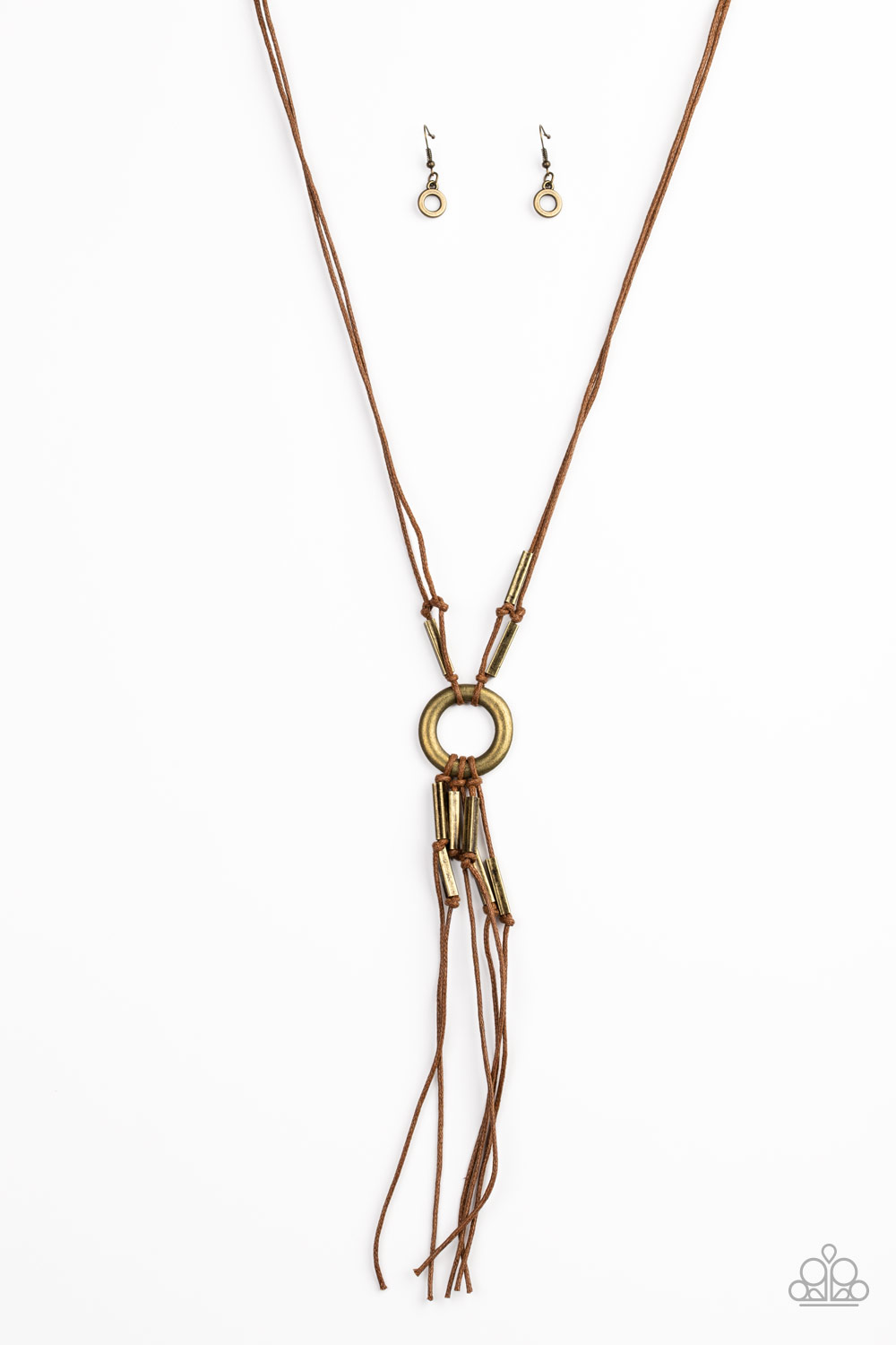 Paparazzi - Tasseled Trinket - Brass Necklace