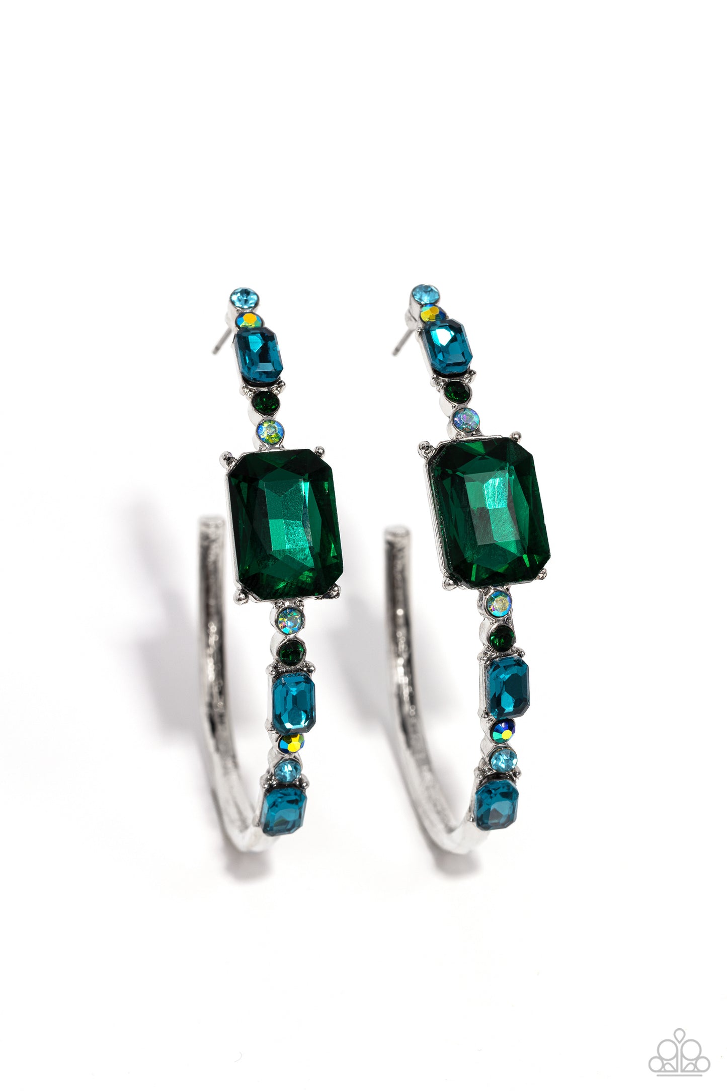 Paparazzi - Elite Ensemble - Green Hoop Earrings