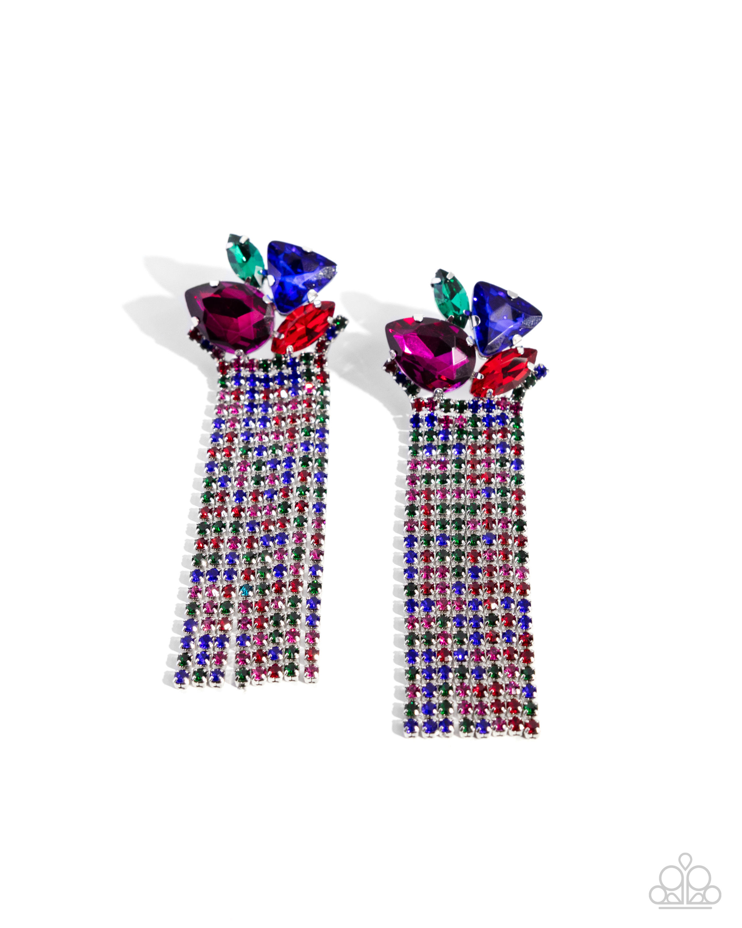 Paparazzi - Blinding Blend - Multi Post Earrings