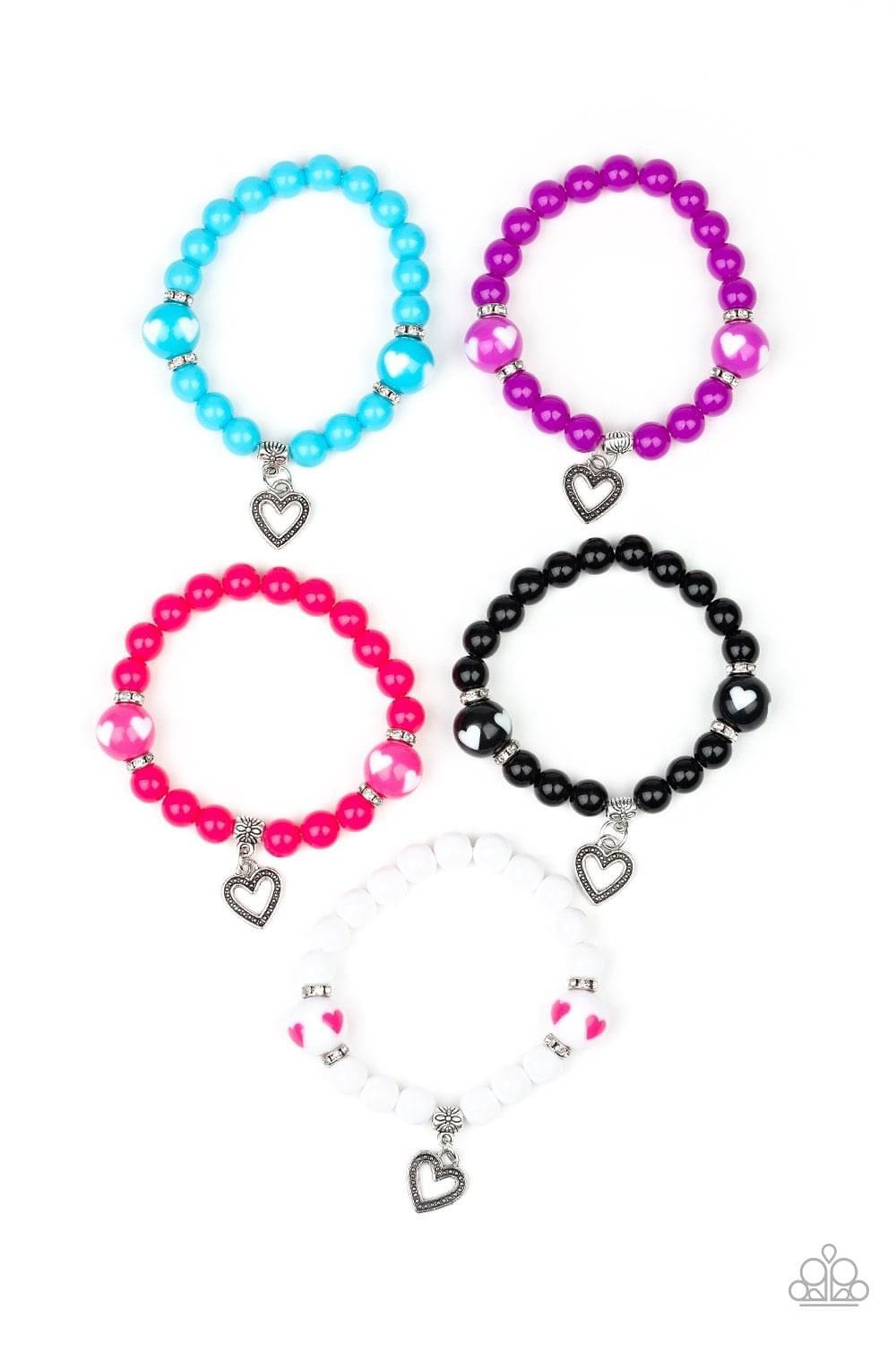 Paparazzi - Starlet Shimmer Silver Heart Charm Bracelets