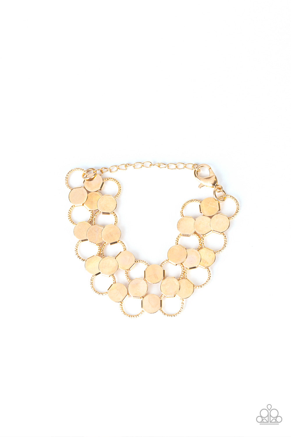 Paparazzi - Net Result - Gold Necklace and Cast A Wider Net - Gold Bracelet