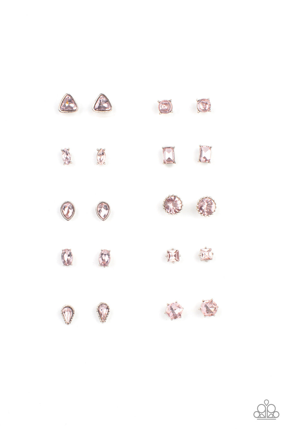 Paparazzi - Starlet Shimmer Glittery Pink Rhinestone Earring Kit