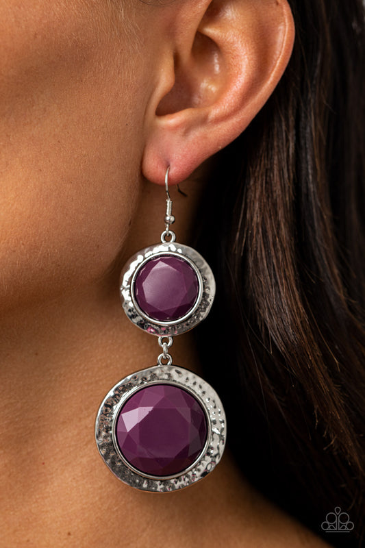 Paparazzi - Thrift Shop Stop - Purple Earrings