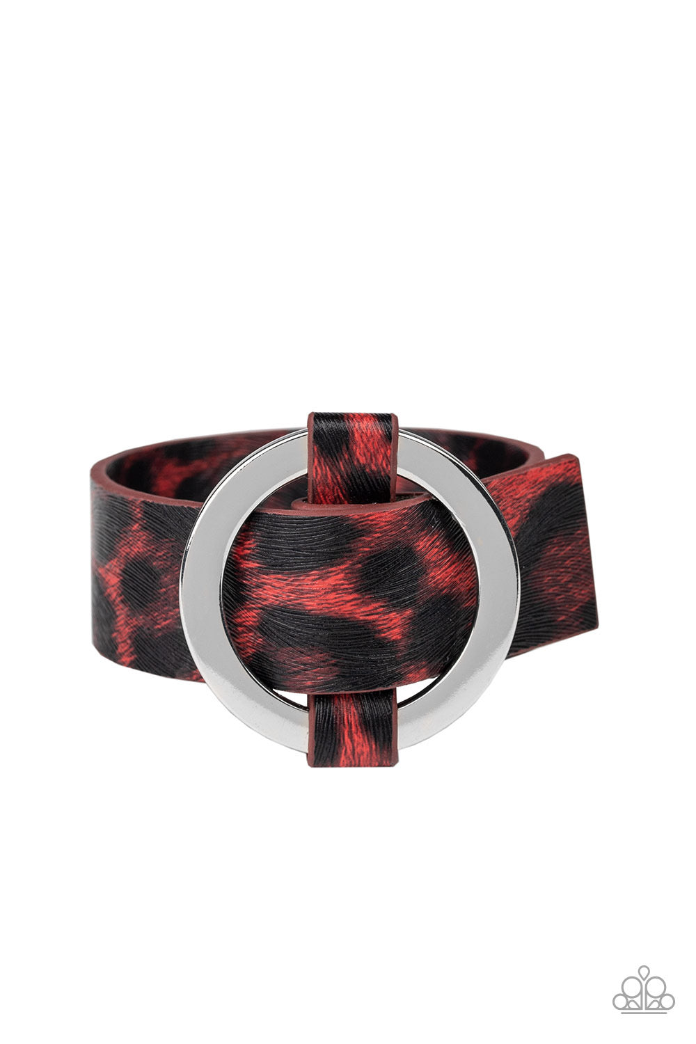 Paparazzi - Jungle Cat Couture - Red Wrap Bracelet