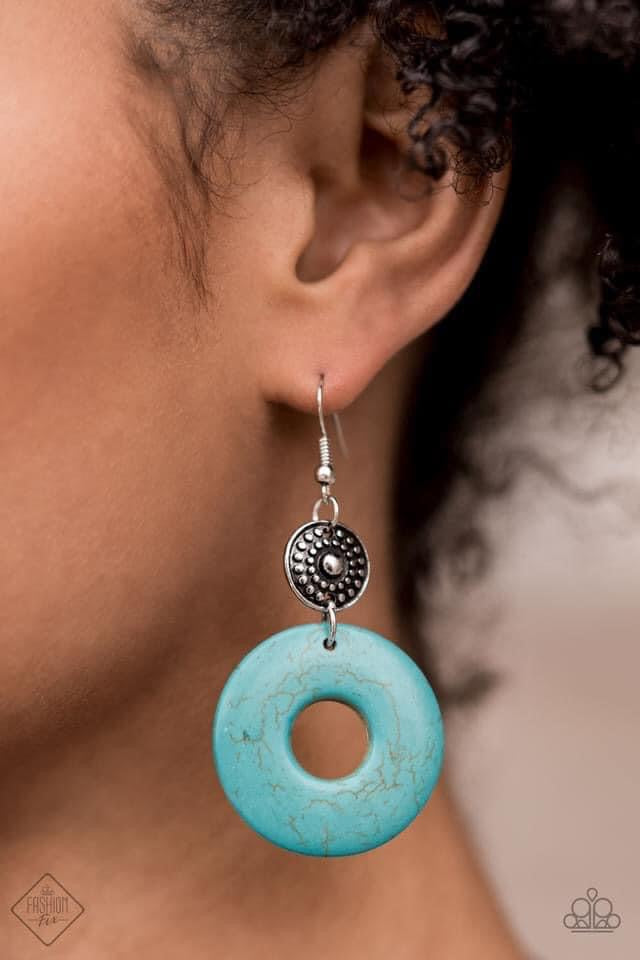 Paparazzi- Earthy Epicenter - Blue Earrings