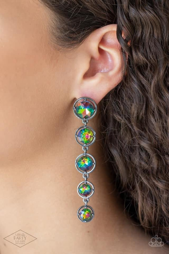 Paparazzi- Dipping in Starlight Multi Earrings