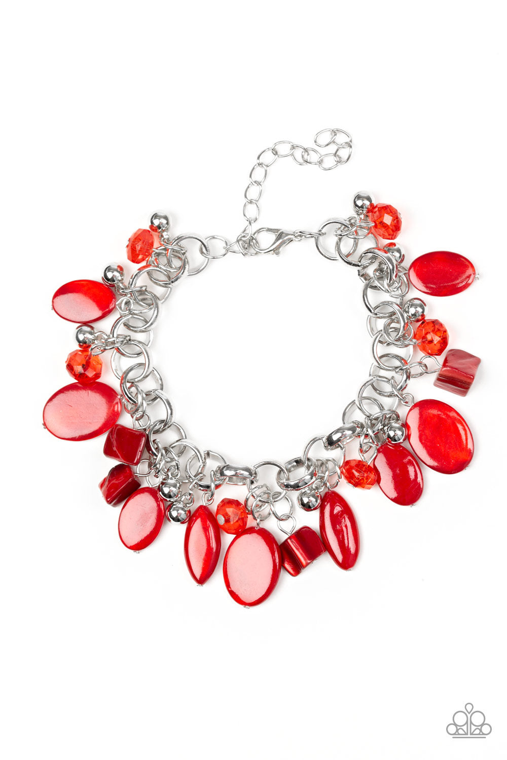 Paparazzi - Seashore Sailing - Red Charm Bracelet