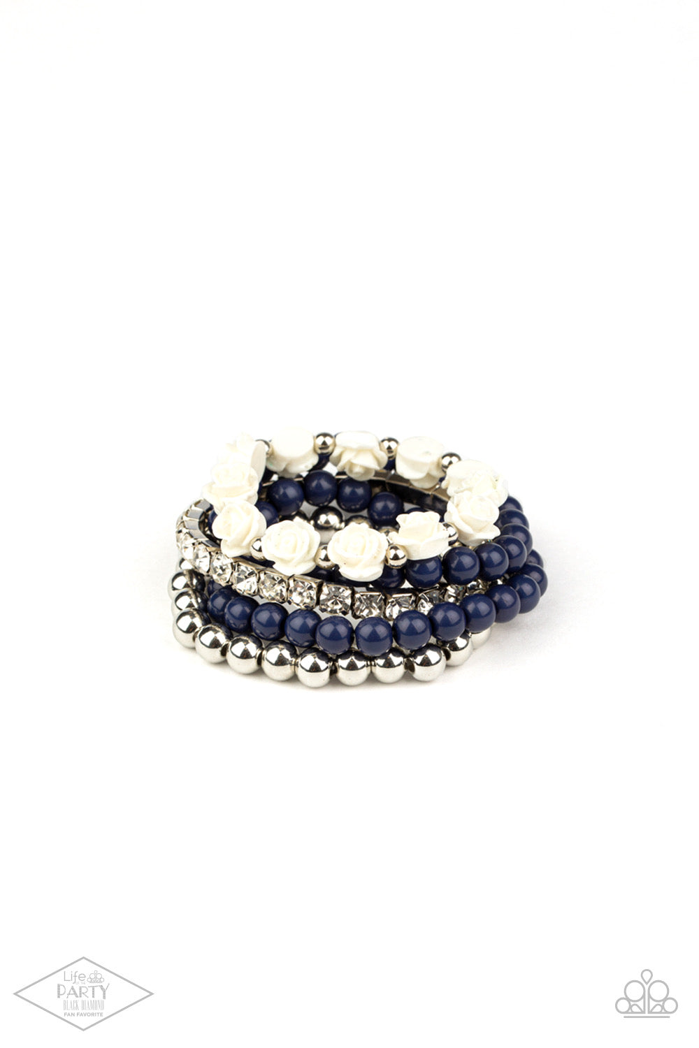 Paparazzi - Rose Garden Grandeur Blue Bracelet