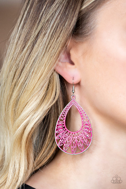 Paparazzi - Flamingo Flamenco - Pink Earring