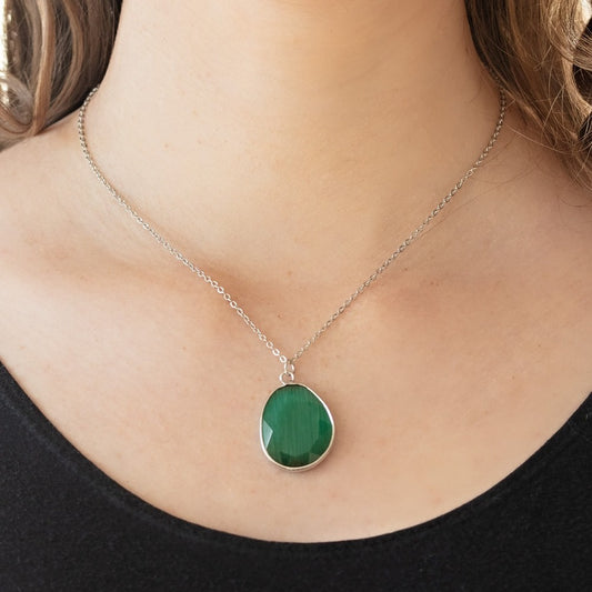 Paparazzi - Icy Opalescence Green Necklace