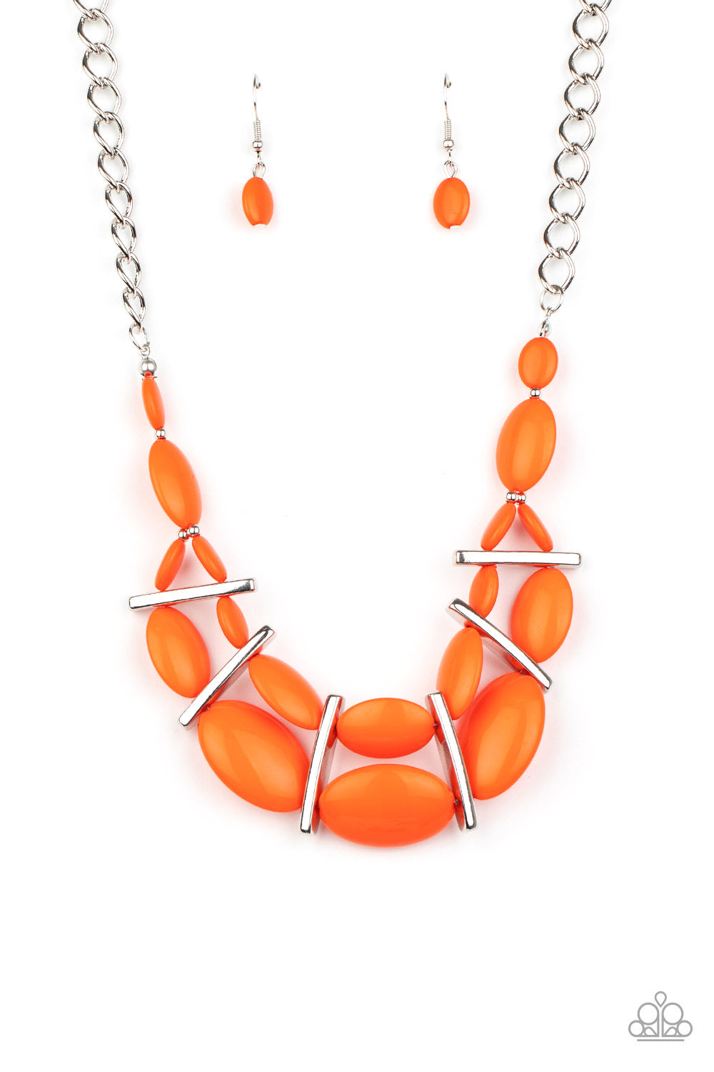 Paparazzi - Law of the Jungle - Orange Necklace