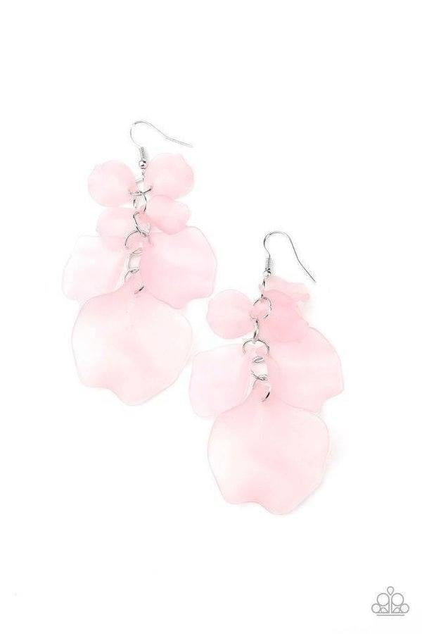 Paparazzi - Fragile Florals - Pink Earrings and Bubbly Beauty Pink Necklace