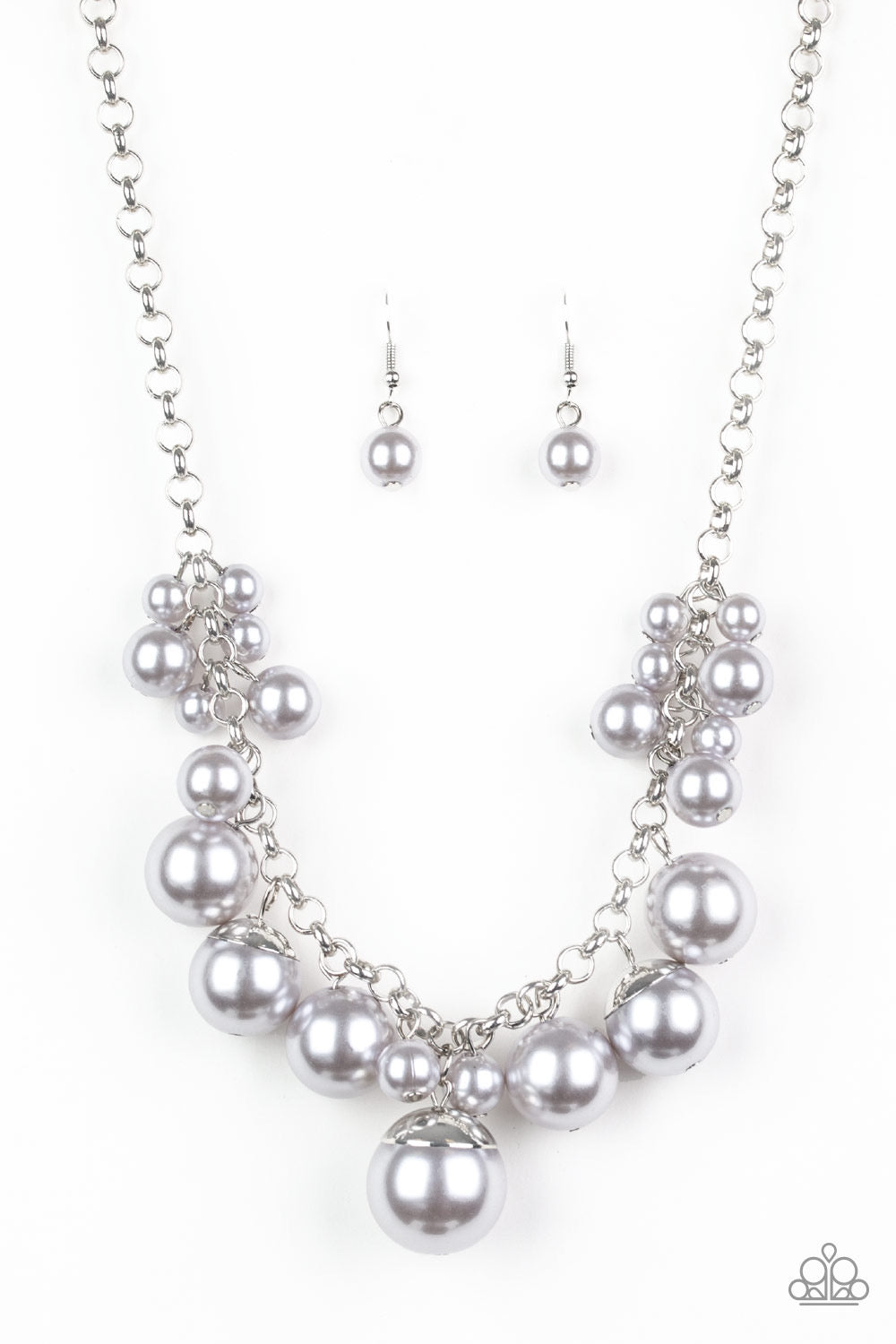 Paparazzi- Broadway Belle - Silver Pearl Necklace