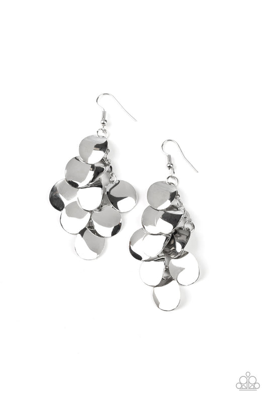 Paparazzi- Resplendent Reflection - Silver Earrings