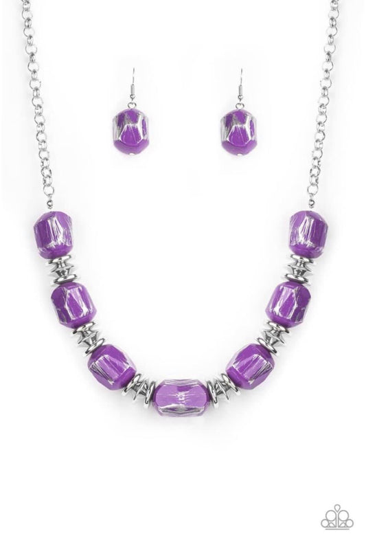 Paparazzi - Girl Grit Purple Necklace