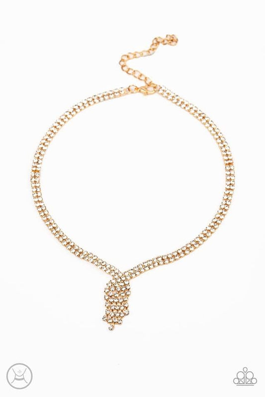 Paparazzi- Ante Up - Gold Choker Necklace