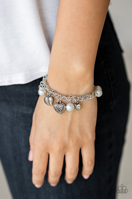 Paparazzi - More Amour Silver Bracelet