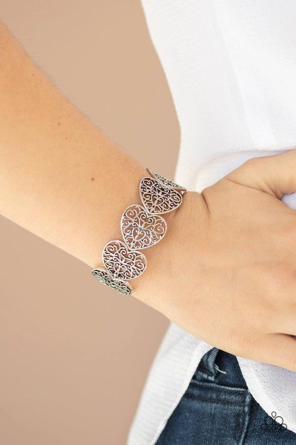 Paparazzi - Keep Love In Your Heart - Silver Bracelet