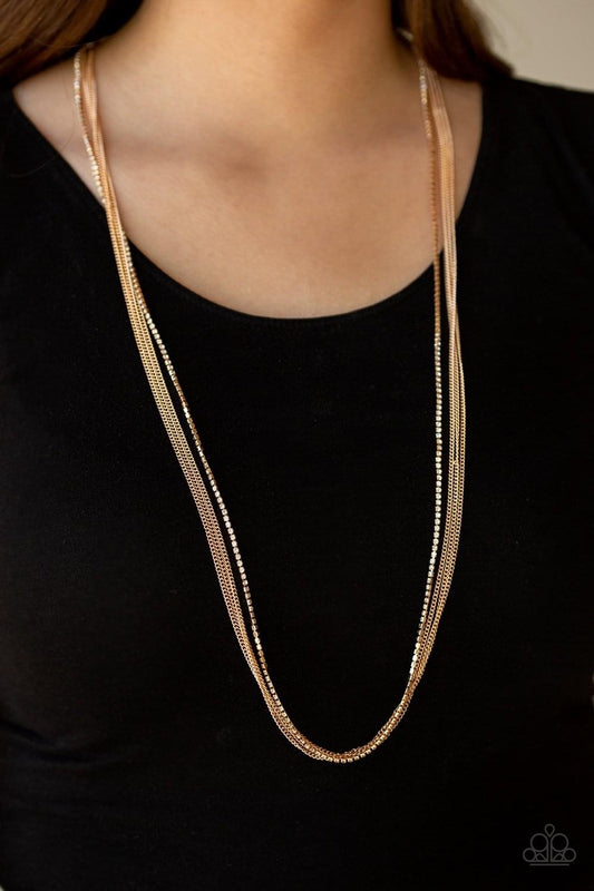 Paparazzi- SLEEK and Destroy - Gold NECKLACE