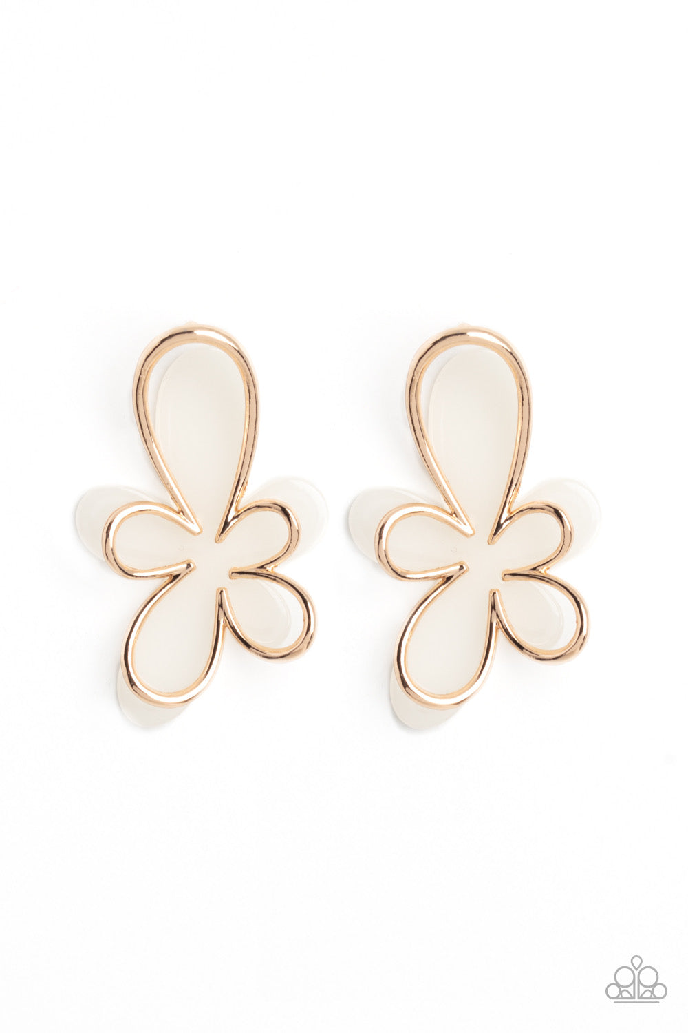 Paparazzi - Glimmering Gardens Gold Post Earrings